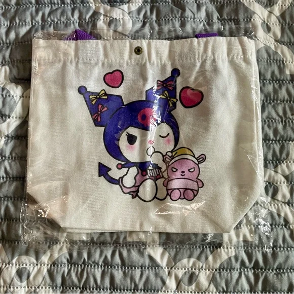 Cute Character Canvas Tote Bag - Picture 3 of 3
